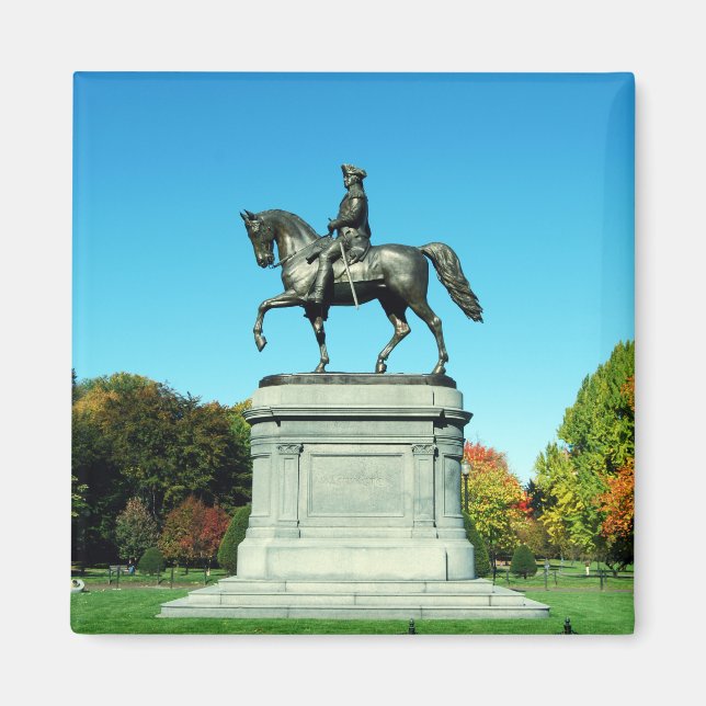 Imán Estatua de George Washington en los jardines públi (Frente)