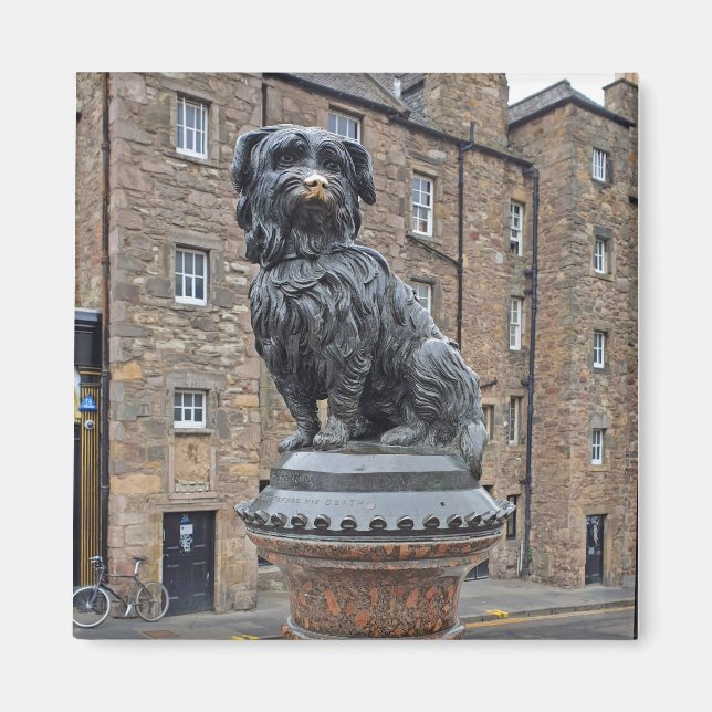 Imán Estatua de Greyfriars Bobby en Edimburgo (Frente)