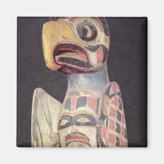 Imán Estatua de Haida 'Thunderbird' (madera pintada) (Frente)