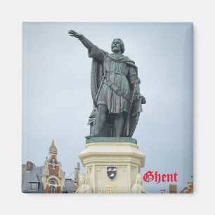 Imán Estatua de Jacob van Artevelde en Gante, Bélgica