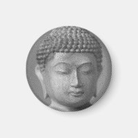 Estatua De La Cara De Buda Blanco Y Negro Formada