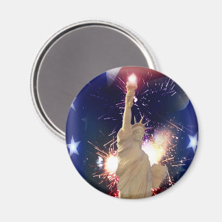 Imán Estatua de la Libertad con fuegos artificiales del
