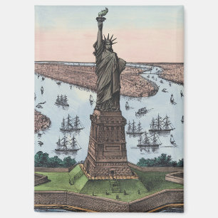 Imán Estatua de la Libertad de 1885 del puerto de NYC A