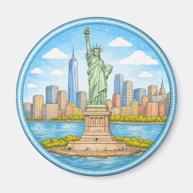 Imán Estatua de la Libertad de Nueva York (Frente)