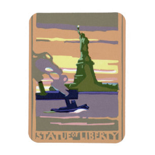 Imán Estatua de la Libertad en la ciudad de Nueva York,