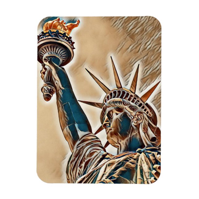 Imán Estatua de la Libertad estilizada (Vertical)