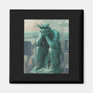 Imán Estatua De La Libertad Facepalm V-cuello