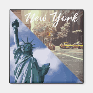 Imán Estatua de la Libertad Taxi en Nueva York