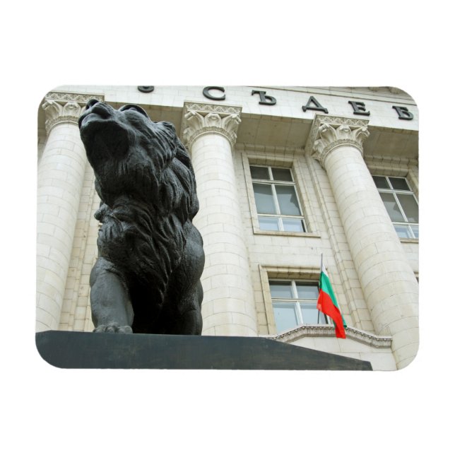 Imán Estatua de león, Sofía, Bulgaria (Horizontal)