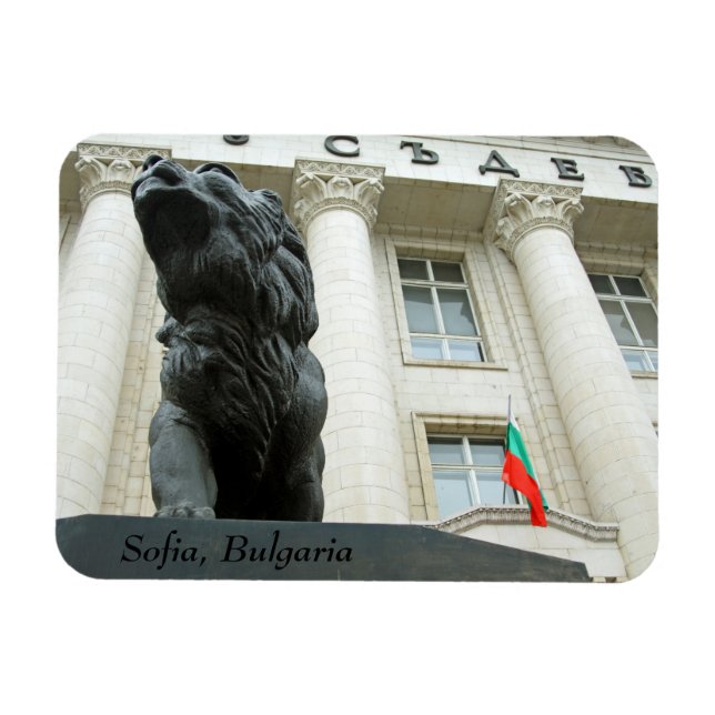Imán Estatua de león, Sofía, Bulgaria (Horizontal)