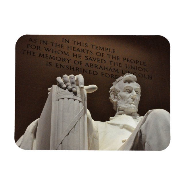 Imán Estatua de Lincoln, Inscripción, Monumento a Linco (Horizontal)