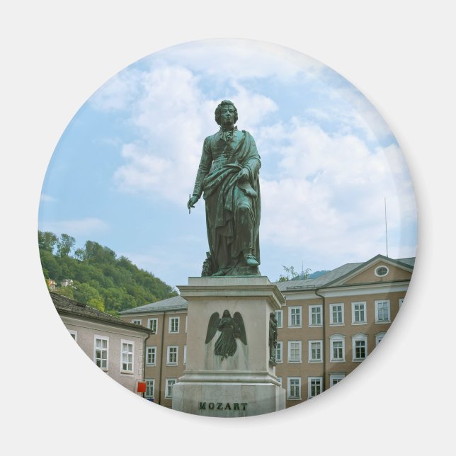 Imán Estatua de Mozart en Salzburgo (Frente)