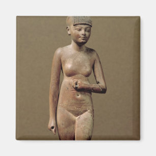 Imán Estatua de un chica de criado joven (madera)