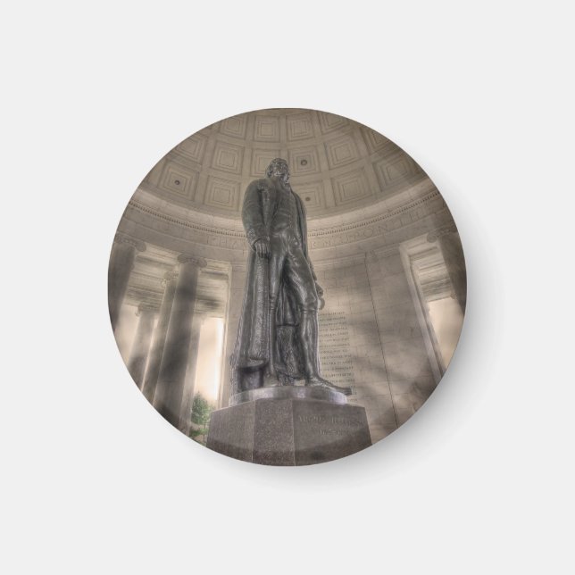 Imán Estatua del Bronce en el Memorial Thomas Jefferson (Frente)