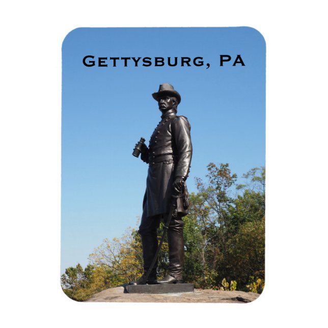 Imán Estatua del General Warren en Gettysburg PA (Vertical)