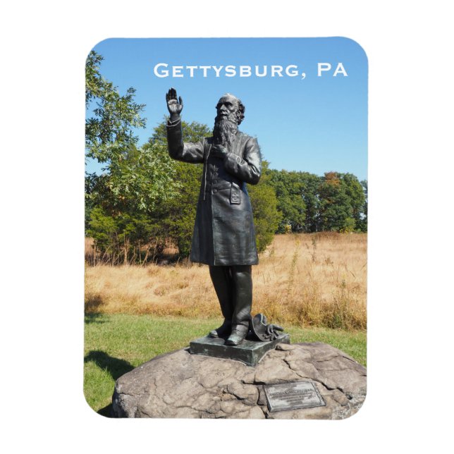 Imán estatua del padre William Corby en Gettysburg PA (Vertical)
