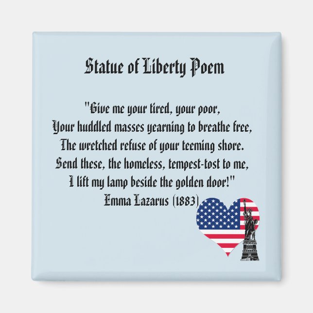Imán Estatua del Poema de la Libertad (Frente)