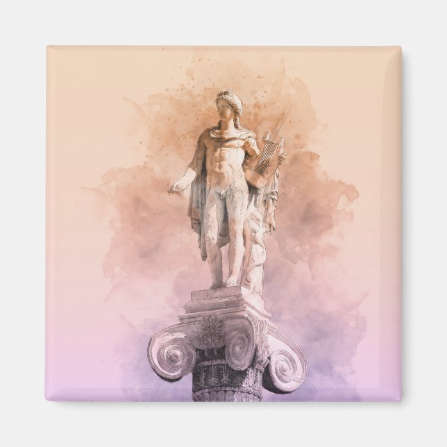 Imán Estatua griega clásica de Apolo (Frente)