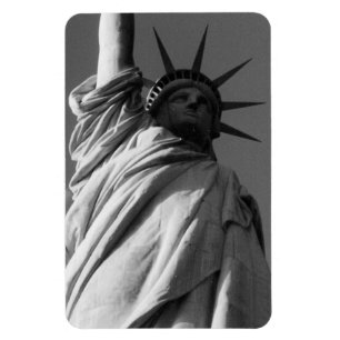 Imán estatua liberty negro y blanco