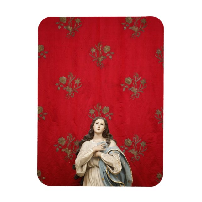 Imán Estatua virgen en una iglesia de Spaccanapoli, Náp (Vertical)