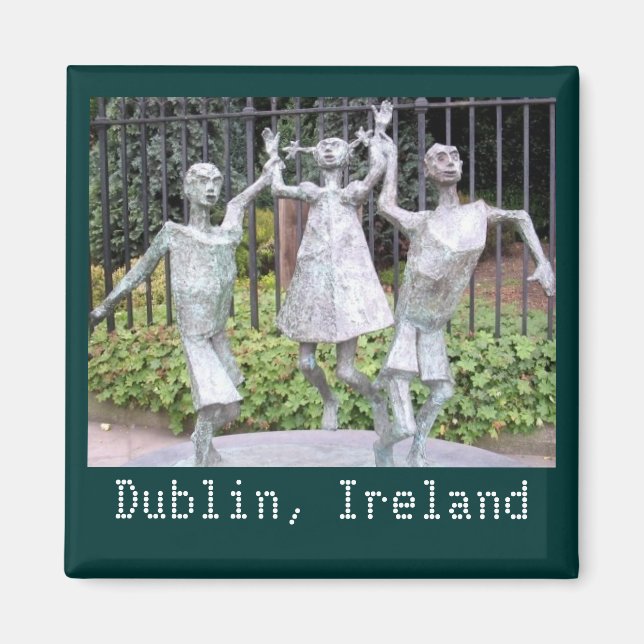 Imán Estatuas de Dublín, Irlanda (Frente)