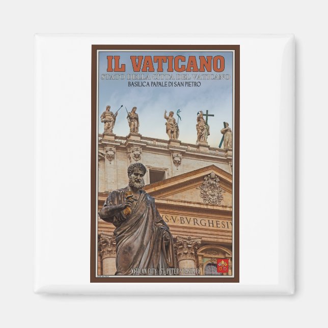 Imán Estatuas de la Ciudad del Vaticano (Frente)