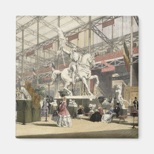 Imán Estatuas en la sección belga de la Gran Exposición