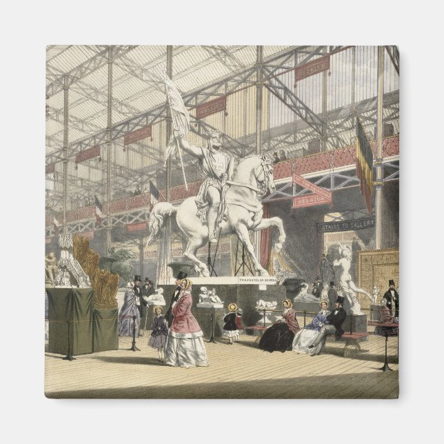 Imán Estatuas en la sección belga de la Gran Exposición (Frente)