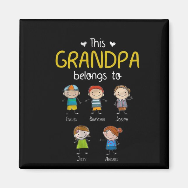 Imán Este Abuelo Pertenece A La Familia Personalizada (Frente)