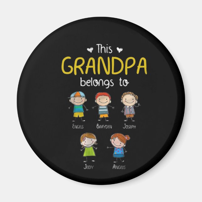 Imán Este Abuelo Pertenece A La Familia Personalizada (Frente)