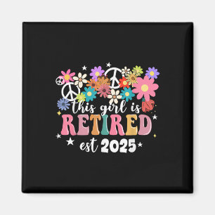 Imán Este Chica Está Retirado 2025 Retro Shirt Floral R