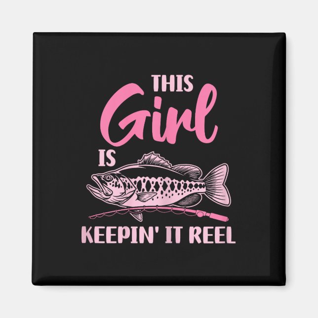 Imán Este Chica Sigue Funcionando En La Pesca De Los Re (Frente)