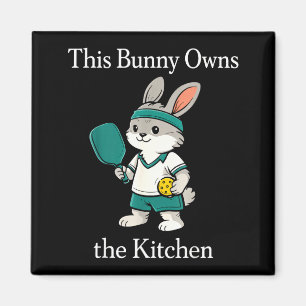 Imán Este conejo posee la cocina divertido jugador de p