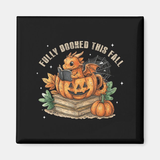 Imán Este Dragón De Gusano De Bookworm De Otoño Complet (Frente)