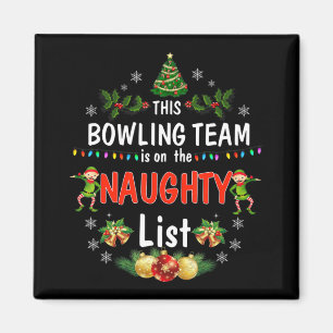 Imán Este equipo de bolos en Navidades graciosos de la 
