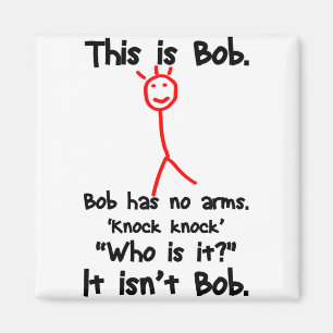 Imán Este es Bob - Chistes Knock Knock - Memes de Bob C