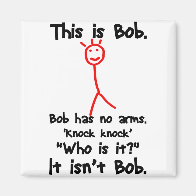 Imán Este es Bob - Chistes Knock Knock - Memes de Bob C (Frente)