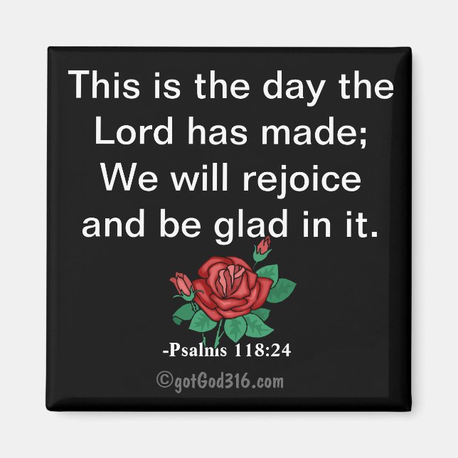 Imán Este es el día gotGod316.com Scripture (Frente)