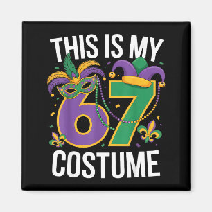 Imán Este Es Mi 67 Disfraz De Mardi Gras Divertido Carn