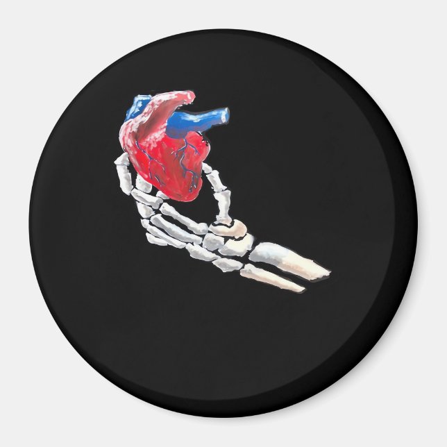 Imán Este Es Mi Corazón - Manos Skeleton Heart (Frente)