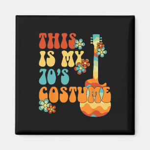 Imán Este es mi disfraz de 70: Gracioso Groovy Peace Ha