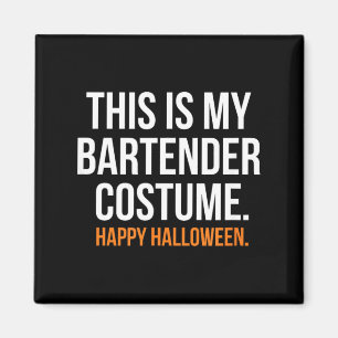 Imán Este es mi disfraz de barman divertido Halloween