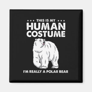 Imán Este es mi disfraz humano. Soy un oso polar.