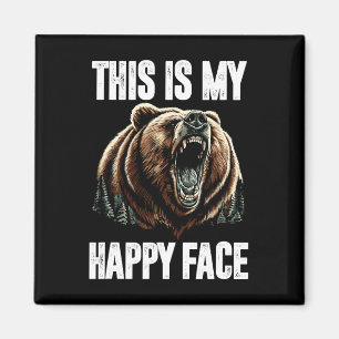 Imán Este Es Mi Face Feliz Oso Gracioso Grizzly Forest