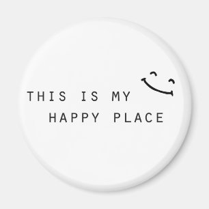 Imán este es mi lugar feliz, diseño simple y moderno