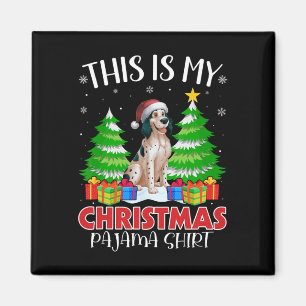 Imán Este Es Mi Navidad Pajama English Setter Dog Xma