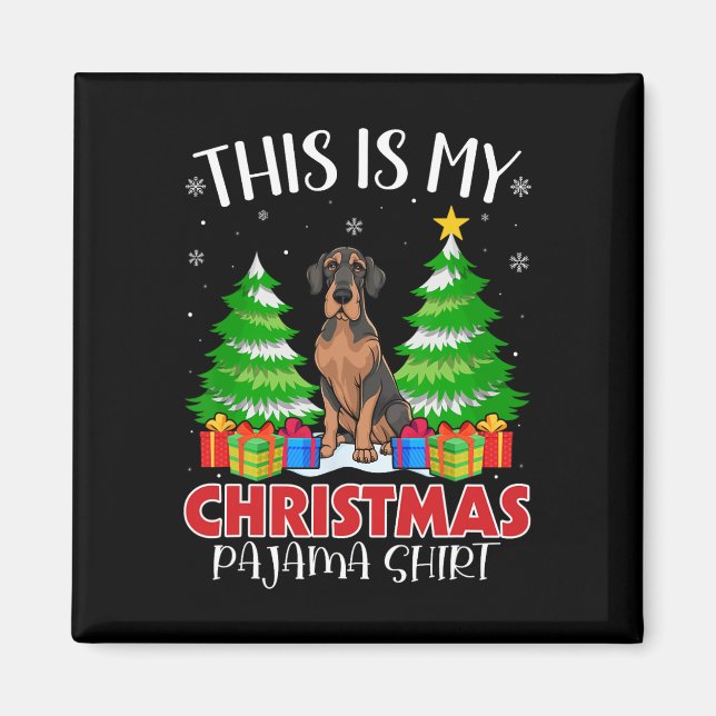 Imán Este Es Mi Navidad Pajama Great Dane Dog Xmas Pj (Frente)