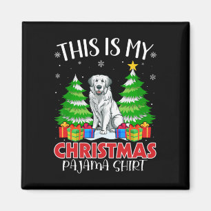 Imán Este Es Mi Navidad Pajama Great Pyrenees Dog Xma