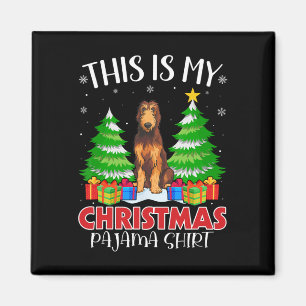 Imán Este Es Mi Navidad Pajama Irish Wolfhound Dog Xm