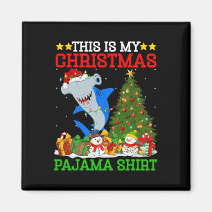 Imán Este Es Mi Navidad Pajamas Hammerhead Shark Chris